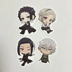 文スト スシローコラボ ピック 芥川龍之介 中島敦 森鴎外 福沢諭吉 4枚セット