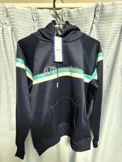 Champion ネイビー フード付きパーカー