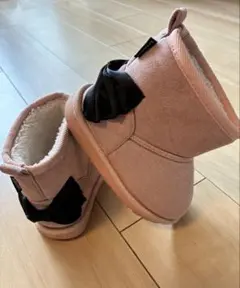 branshes リボン付き ムートンブーツ ピンク 16・17☆クリーニング済
