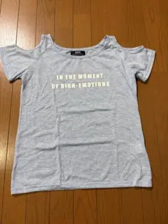 BACKS オープンショルダー ロゴTシャツ ライトブルーのサムネイル