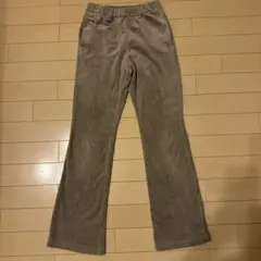 ベージュ コーデュロイ フレアパンツ