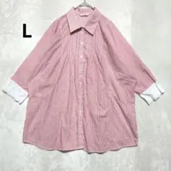 Ralph Evans ブラウス　 リメイク 花柄 袖レース 　L