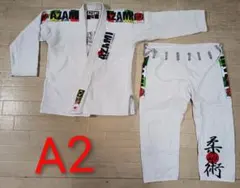 AZAMI JIU JITSUアザミ柔術衣柔術着上下セットA2ホワイト刺繍パッチ
