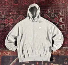 V*6様 NIKE ナイキ ワンポイントロゴ フルジップ パーカー グレー XL