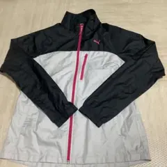 Puma ウィンドブレーカー Lサイズ 黒/灰色/ピンク