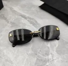 美品 CHANEL サングラス 4017 リムレス ラインストーン ヴィンテージ