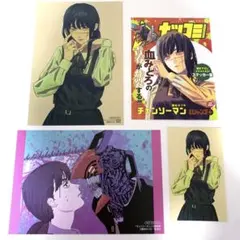 チェンソーマン　特典ポストカード　ステッカー　イラストカード　セット