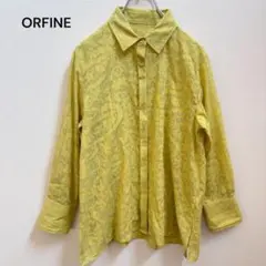 【オルフィーネ】花柄シアーシャツ 総柄 透け感 春夏 お出かけ（M）美品のサムネイル