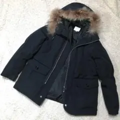 ★美品★ARCHIVE★ダウンジャケット フードラクーンファー ブラック レトロ