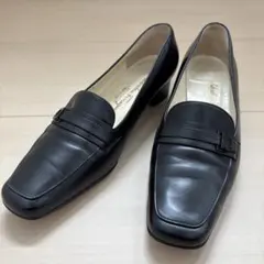 Salvatore Ferragamo ガンチーニ ローファーパンプス 黒レザー