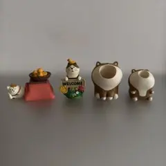 猫の置物 4点まとめて　コンコンブル　デコレ　卓上ペンスタンド