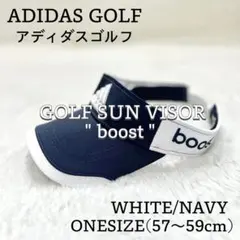 【ADIDAS GOLF】 ゴルフ サンバイザー ネイビー ホワイト フリー