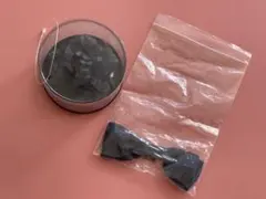 ダークブルー サテン 蝶リボン お花ブローチ 約10cm幅