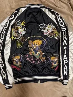 ROMANTIC 風神 龍 横須賀 日本限定 スカジャン Vintage サテンのサムネイル
