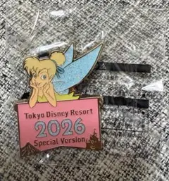 2026年特別版のティンカーベルピンバッジ　ディズニーリゾート