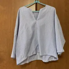 ストライプ カットソー　FREEサイズ