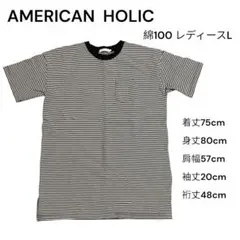 AMERICANHOLIC アメリカンホリック綿100% 半袖Tシャツ Lサイズ
