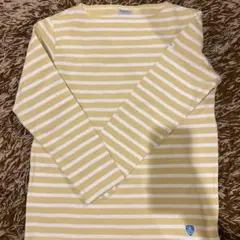 ORCIVAL イエロー/ホワイトボーダー長袖Tシャツ