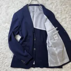 【洗える】TAKEO KIKUCHI テーラードジャケット Mサイズ ネイビー