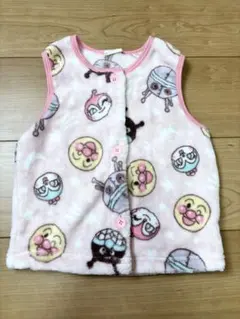 アンパンマン ベビーベスト ピンク フリース 90~100cm