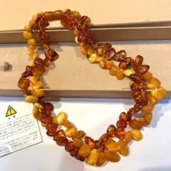 C17 2連琥珀ネックレス ロイヤル - メルカリ