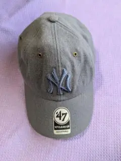 47 ニューヨーク・ヤンキース ウール混 ロゴ刺繍 ベースボール キャップ
