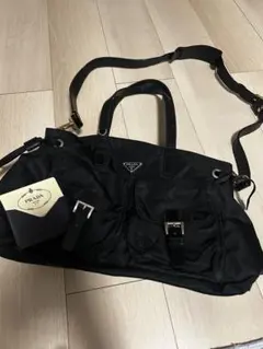 PRADA BR3310 ブラック ナイロン ショルダーバッグ