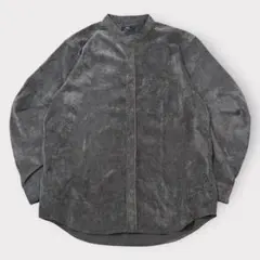 ITEMS アーバンリサーチ コーデュロイシャツ　ノーカラー　長袖　Lサイズ