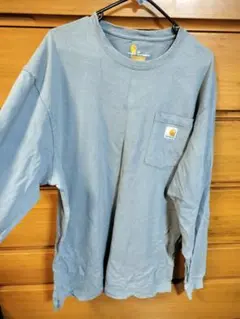 Carhartt 長袖 ポケットTシャツ ブルー カーハートのサムネイル