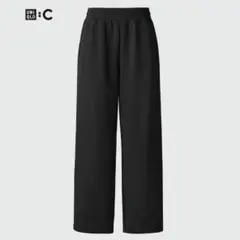 ユニクロC スウェットワイドパンツ 黒