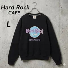 90s Hard Rock Cafe オーランド ロゴプリント入 裏起毛 Lのサムネイル