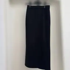 GU カットソースリットナローミディスカート Sサイズ ブラック 未使用