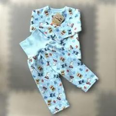 アンパンマン キルト パジャマ 上下セット 80 新品 ベビー ブルー 男の子