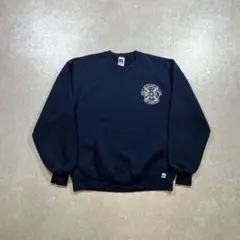90s USA製 RUSSELL ラッセルアスレチック 前Vスウェット ネイビー