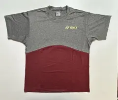 ヨネックス　YONEX　限定Ｔシャツ　Ｓサイズ　グレー/ワインレッド
