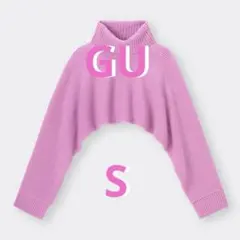 GU ジーユー【S】クロップドタートルネックセーター♡長袖♡ピンク