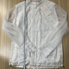 Futier Land ホワイトレース長袖シャツ M