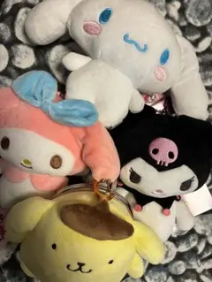 サンリオ キャラクターズ がま口ポーチ セット クロミ マイメロ シナモ プリン