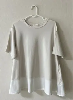 【SHOO・LA・RUE】半袖カットソー ベージュ×ホワイト