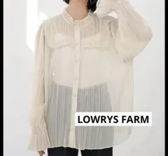 LOWRYS FARM シアー プリーツ ブラウス 長袖 ホワイトのサムネイル