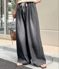 CIAOPANIC TYPY / スタイルアップ柔らかワイドイージーパンツ　M