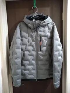 FieldCore グレー ダウンジャケット LL　防寒　裏アルミ　ワークマン