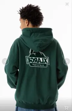 XLARGE BACKSIDE SLANTED OG ZIP パーカー Lサイズ