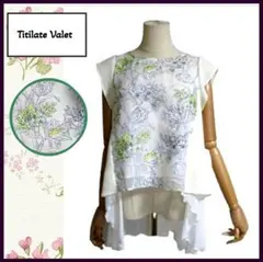 モ*助様 【Titilate Valet】花柄　シフォン切替チュニックブラウスのサムネイル