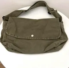 ショルダーバック　カーキ　ミニタリー　通学　男女　メッセンジャー　バッグ