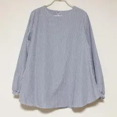 DRESKIP ドレスキップ ストライプ 長袖ブラウス Mサイズのサムネイル