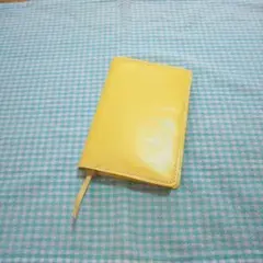 ヌメ革 黄色 文庫本、A6手帳用カバー