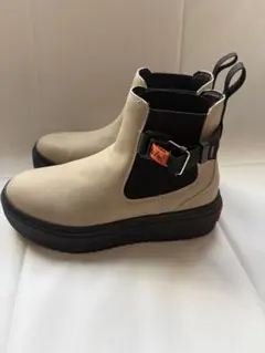 moonstar ブーツ 厚底ベージュサイドゴアブーツ 24cm