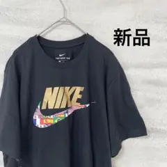 ナイキ　NIKE スウッシュ　tシャツ 国旗　ブラック　黒　XL