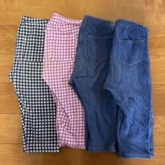 ユニクロ　7部丈レギンス　4着セット　110